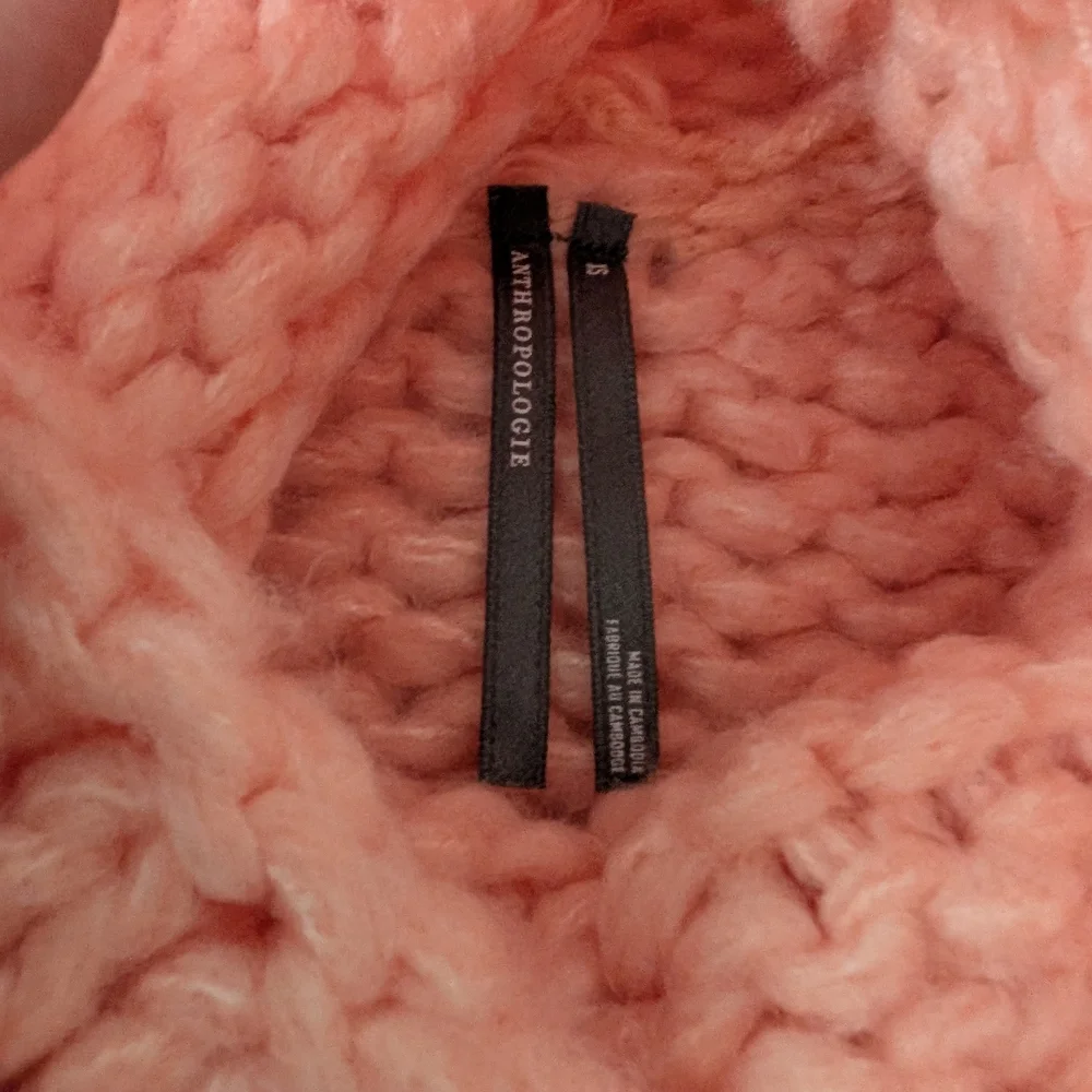 Cozy Peach Anthropologie Knit Sweater - Picture 3 of 5